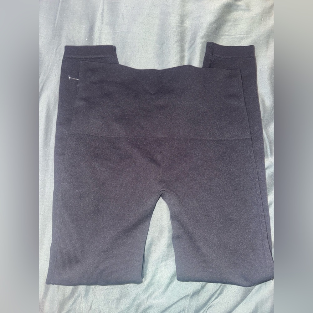 NWOT Spanx Leggings Black Solid Nylon Spandex Women's Large